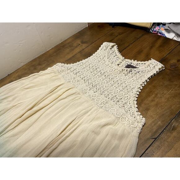 Double D Ranch Womens Shift Dress Large Teal Ombré Crochet Trim Boho Large - Picture 4 of 15